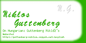 miklos guttenberg business card